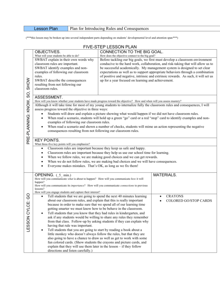Lesson Plan Teaching As Leadership