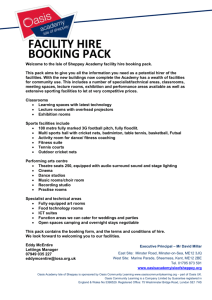 booking form - Oasis Academy Isle of Sheppey