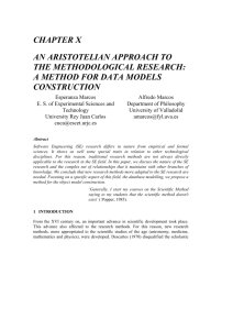 An Aristotelian Approach to the Methodological Research: a Method