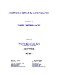 SUSTAINABLE COMMUNITY ENERGY ANALYSIS