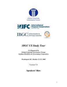IBGC US Study Tour Co-Organized by Global Corporate