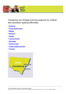 Comparison of two strategy tutoring programs for children