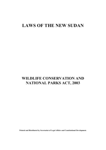 Wildlife Conservation Act