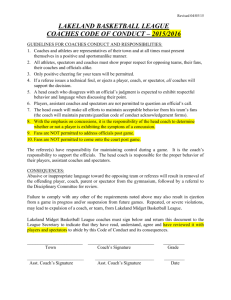 Codes of Conduct - Lakeland Midget Basketball League
