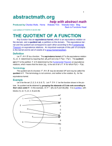 Abstract Math: Quotient