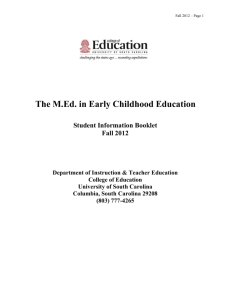 M.Ed. in Early Childhood Education