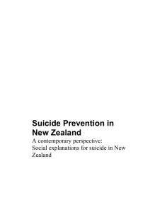 Suicide Prevention in New Zealand