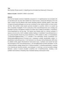 New Synthetic Routes towards 1,4-Naphthoquinone Annulated Aza