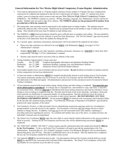 NMHSCE General Information (2002 Fall)