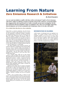 Learning from Nature – The Zero Emissions Research Initiative