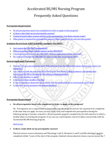 Accelerated BS/MS Nursing Program Frequently Asked Questions