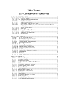 Table of Contents - Iowa Cattlemen`s Association