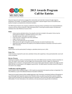 2013 Awards Program Call for Entries Museums large and small