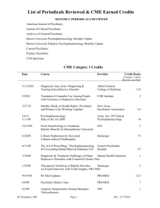 CME Category 1 Credits Date Course Provider Credit Hours