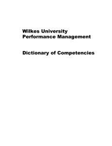 Dictionary of Competencies