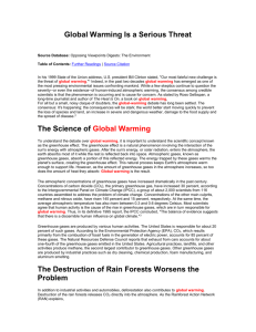 Global Warming Is a Serious Threat