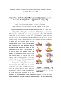 Water Gas Shift Reaction Mechanism at Surfaces: Au, Cu - IFF-CSIC