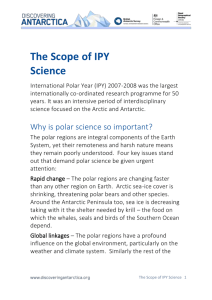 The scope of IPY science
