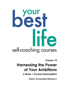 13 - E-book - Harnessing the Power of Your Ambitions