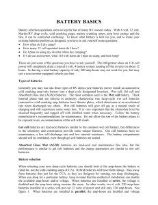 BATTERY BASICS - Gulf Streamers International RV Club