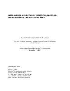interannual and decadal variations in cross