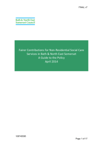 Fairer contributions policy - Bath & North East Somerset Council