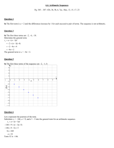 6.4 Arithmetic Sequences (Full Solutions)