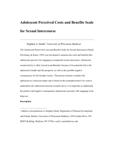 Adolescent Perceived Costs and Benefits Scale for