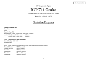 10th Congress in Japan IGTC`11 Osaka International Gas Turbine
