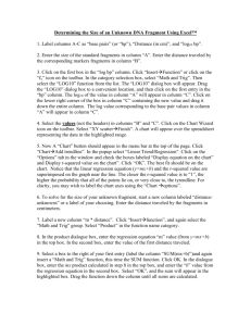 Determining the Size of an Unknown DNA Fragment Using Excel™