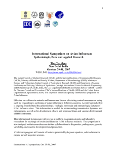 International Symposium on Avian Influenza: