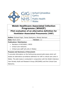 Welsh Healthcare Associated Infection Programme (WHAIP) Pilot