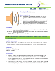 PRESENTATION SKILLS GRADE 8 LESSON 22 PRESENTATION