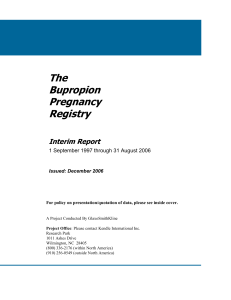 Exclusions - GlaxoSmithKline Pregnancy Registries