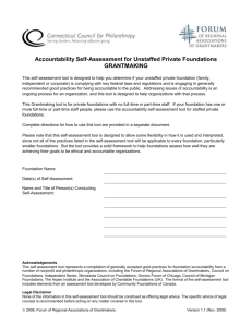 Private Foundation Accountability Self-Assessment