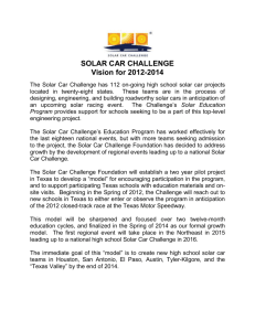 vision - Solar Car Challenge