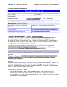 11.4 Conflict of interest policy template