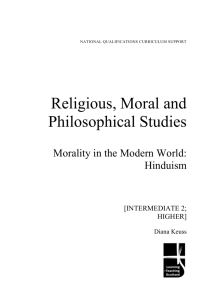 RMPS: Morality in the Modern World - Hinduism