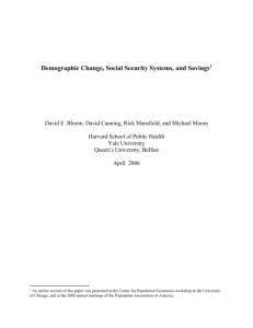 Demographic Change, Savings, and International Capital Flows