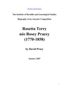 Rosetta Terry née Rosey Pracey