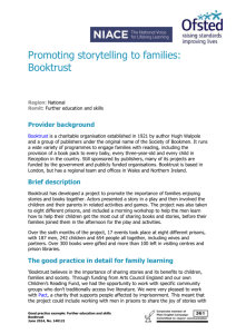 Booktrust family learning - good practice example