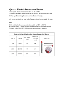 Quartz Electric Immersion Heater