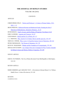 THE JOURNAL OF ROMAN STUDIES - Society for the Promotion of