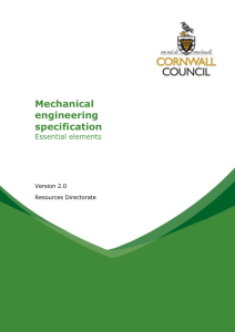 Mechanical engineering specification - essential