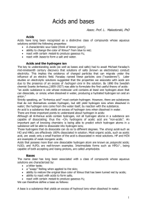 Acids and bases