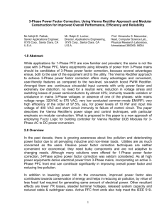 3-Phase Power Factor Correction, Using Vienna Rectifier