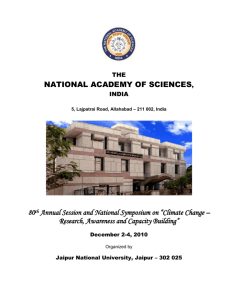 80th Annual Session and National Symposium on “Climate Change