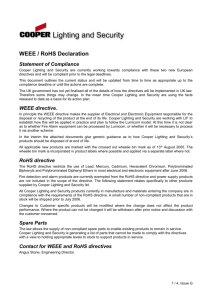WEEE / RoHS Declaration