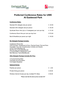 Preferred Conference Rates for UWE