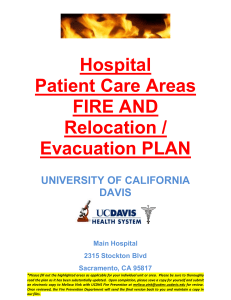 Hospital Plan for Patient Care Areas